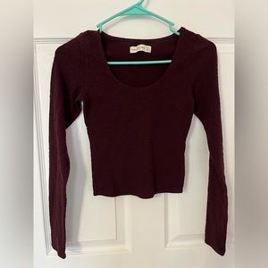 Abercrombie & Fitch long sleeve crop top